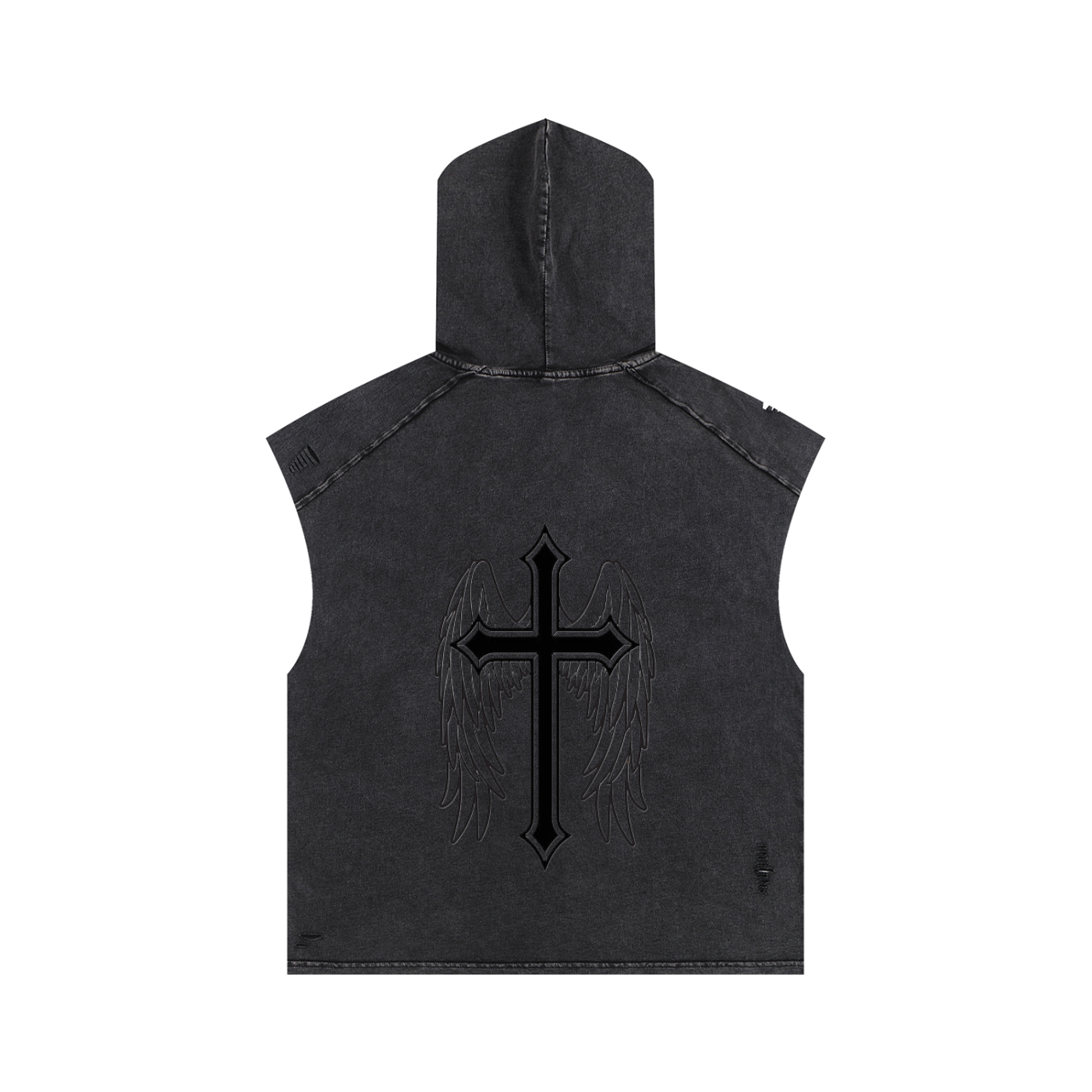 Snow Washed Boxy Hooded Tank Top